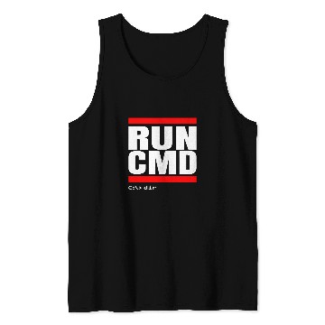 Discover RUN CMD Command Line Shell IT Admin Nerd Geek Sysadmin dir Tank Tops