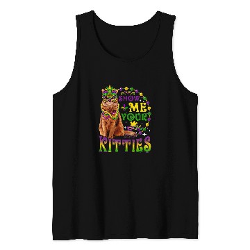 Discover Show Me Your Kitties Cute Mardi Gras Somali Cat Tank Tops
