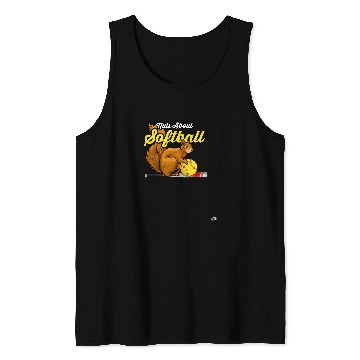 Discover Squirrel Pet Nuts About Softball Squirrel Softball Team Tank Tops