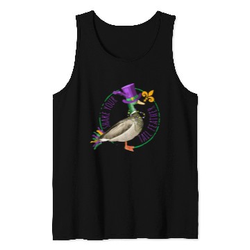 Discover Shake Your Tail Feather Mardi Gras Duck Hunting Tank Tops