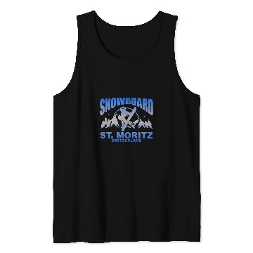 Discover Snowboard Rider St Moritz Switzerland Tank Tops