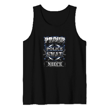 Discover Proud Police SWAT Niece Graphic Tank Tops
