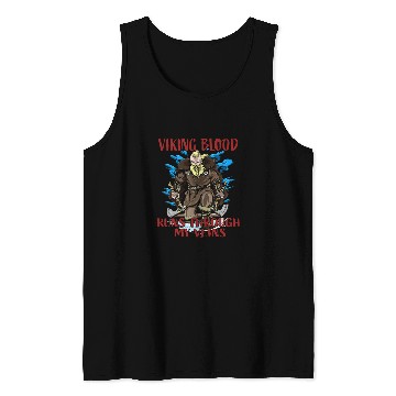 Discover Viking Blood Runs through my Veins Viking Raid 1 Tank Tops