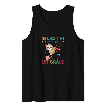 Discover Sloth Pet Student Teacher Team 1st Grade Tank Tops