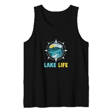 Discover Lake Life Camping Fishing Kayaking Boating Paddleboarding 2 Tank Tops