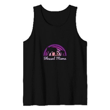 Discover Elephant Pet Blessed Mama Rainbow Elephant Mother Lavender Purple Tank Tops