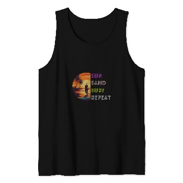 Discover Sun Sand Surf Repeat Cool Summer Tank Tops