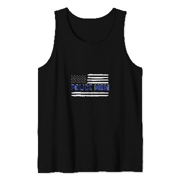 Discover Police Mom Law Enforcement Patriotic Blue Line Tank Tops