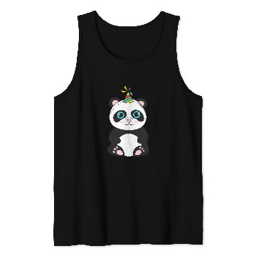 Discover Panda Pet Birthday Party Animal Cartoon Tank Tops