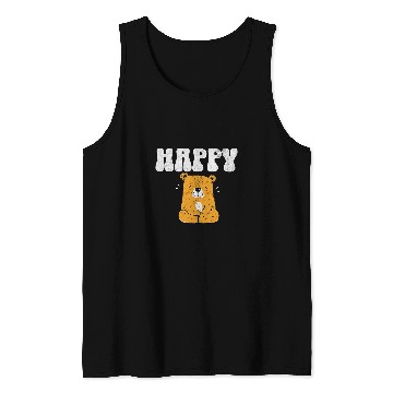 Discover Bear Pet Cheerful Bear Illustration for Joyful Tank Tops