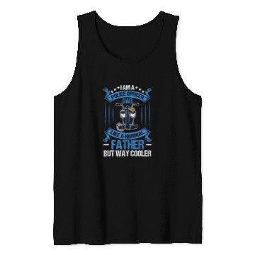 Discover Police Job Thin Blue Line Dad Law Enforcement Police Officer Support Tank Tops