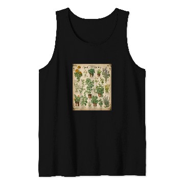 Discover Medicinal Herb Garden Labels Tank Tops
