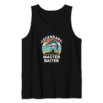 Discover Master Baiter Kayak Fishings Men Dad Grandpa Bass Fish Tank Tops