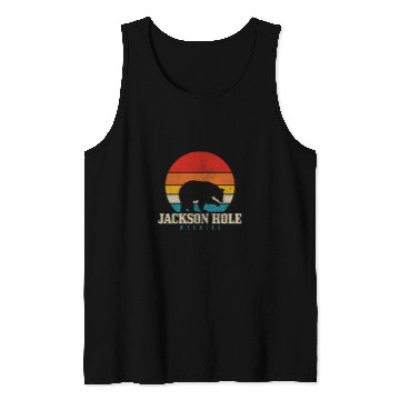 Discover Bear Pet Jackson Hole Wyoming Grizzly Bear vintages Jackson Hole Tank Tops