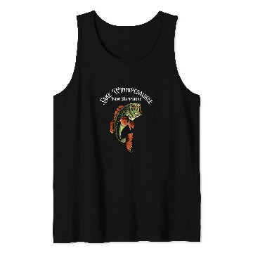 Discover Lake Winnipesaukee Bass Fishing Bass Fish Fishermen Tank Tops
