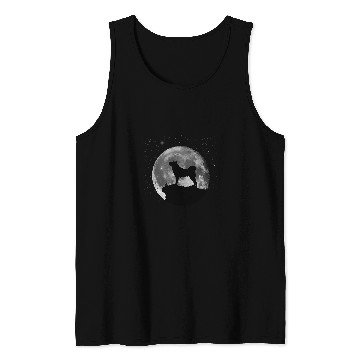 Discover Bear Pet Karelian Bear Laika Dog Moon Tank Tops