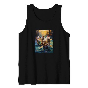 Discover No2 funny beavers in the boat kayak Canadians paddling Tank Tops