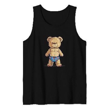 Discover Bear Pet Children Teddy Bear with swimming Trunks Costume Tank Tops