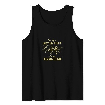 Discover Pilot Joke Sky Isnt Limit Playground Aviation Interest Tank Tops