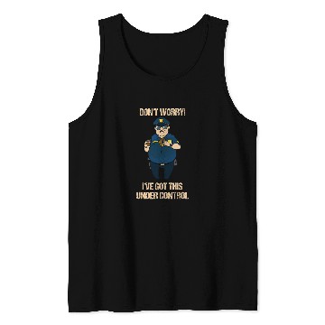 Discover Police Officer Donut Resist Thin Blue Line Under Control Tank Tops