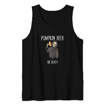 Discover Beer Fun Grim Reaper Pumpkin Beer or Death Tank Tops
