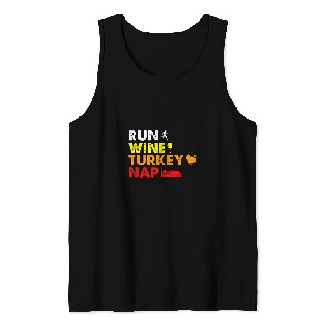 Discover Wines Fun run Wines turkey nap thanksgiving sport runner Tank Tops