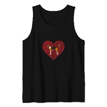 Discover American Foxhound Valentines Day Dog Love Fingerprint Tank Tops