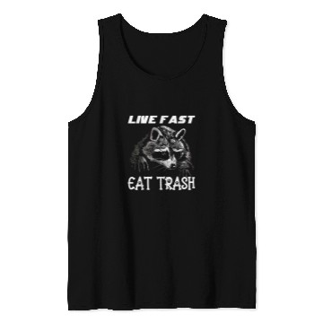 Discover Raccoon Pet Live Fast Eat Trash Panda Funny 3 Tank Tops