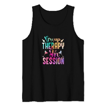 Discover Wines Fun Group Therapy in Session Funny Group Drinking Tank Tops