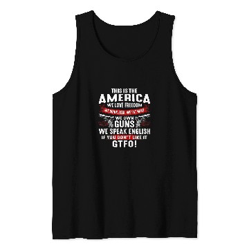 Discover this is america we love freedom we drink beer we eat meat Tank Tops