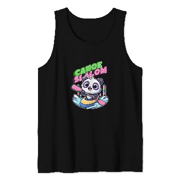 Discover Panda Pet Canoe Slalom Sports Fan Kawaii Style Tank Tops