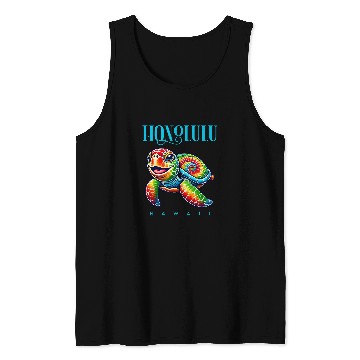 Discover Turtle Pet Honolulu Hawaii Smiling Tie Dye Sea Turtle Tank Tops