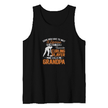 Discover My Favorite Curling Player Calls Me Grandpa Gift For Father Tank Tops
