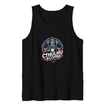 Discover Coffee Fun Cthulhu Coffee Cult 4 Tank Tops