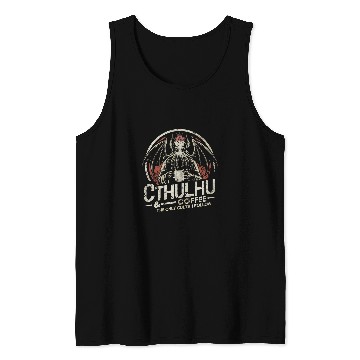 Discover Coffee Fun Cthulhu Coffee Cult 24 Tank Tops