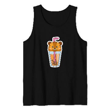 Discover Lion Pet Bubble Tea Boba Milk Tea Tank Tops