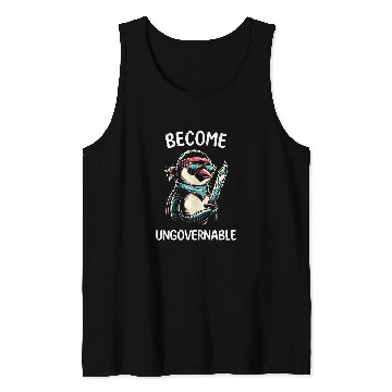 Discover Penguin Pet Become Ungovernable Meme Funny Penguin Meme Retro 11 Tank Tops