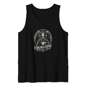 Discover Coffee Fun Cthulhu Coffee Cult Tank Tops