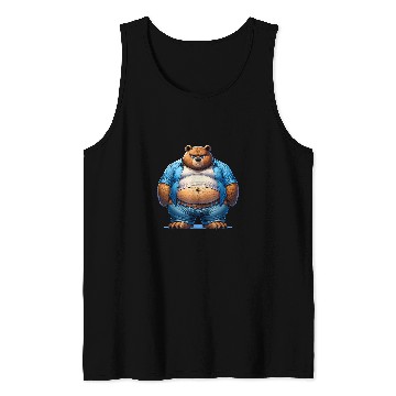 Discover Bear Pet Chubby Bear Paradise Adorable Kawaii Style Bear 2 Tank Tops