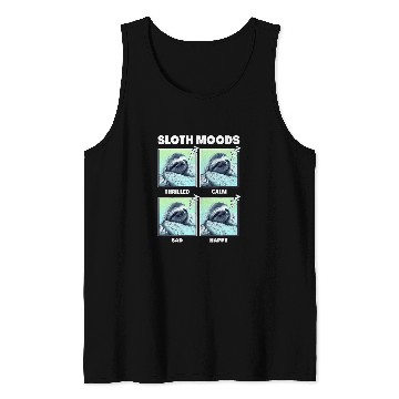 Discover Sloth Pet Moods Box Up Tank Tops