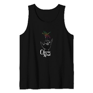 Discover I Choose Kindness Dragonfly Deaf ASL Kids Kind Boys Womens Tank Tops