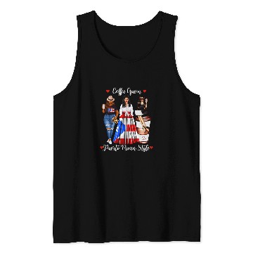 Discover Coffee Fun Puerto Rican Style Coffee Queen Lover Womens Puerto Rico Tank Tops
