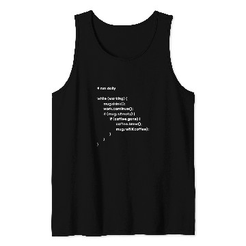Discover Coffee Fun Run Daily Refill Coffee in Javascript Tank Tops