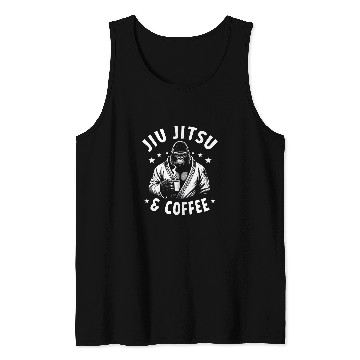 Discover Coffee Fun BJJ Brazilian Jiu Jitsu And Coffee Funny Jiu Jitsu Tank Tops