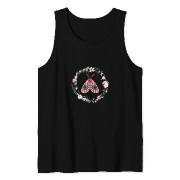Discover Celestial Mystic Moth With Flowers Artwork Tank Tops