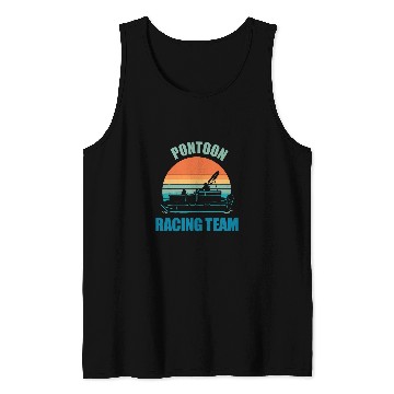 Discover Pontoon Fun Racing Team Boating Tank Tops