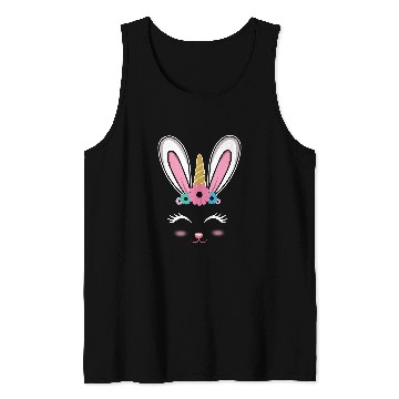 Discover Easter Bunny Happy Easter Unicorn Tank Tops