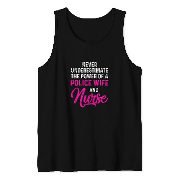 Discover Police Wife nurses Life RN Mom 33 Tank Tops