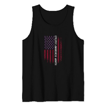 Discover American Advocacy Campaign Flag Epilepsy Awareness Month Tank Tops