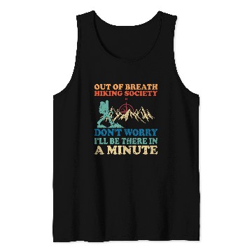 Discover Out Of Breath Hiking Society Funny Hiking Retro Tank Tops
